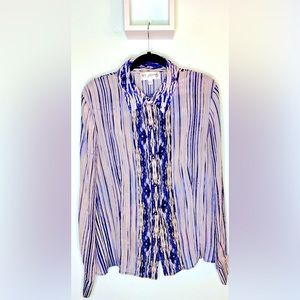 Silk St. John Collection Long Sleeve Buttoned Blouse